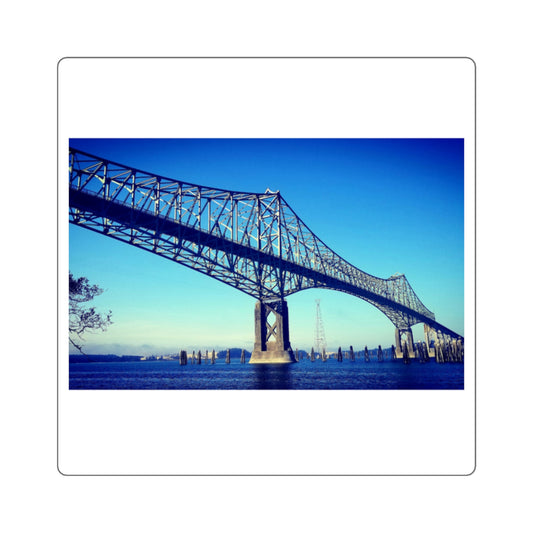 McCullough Bridge, North Bend Oregon Square Sticker