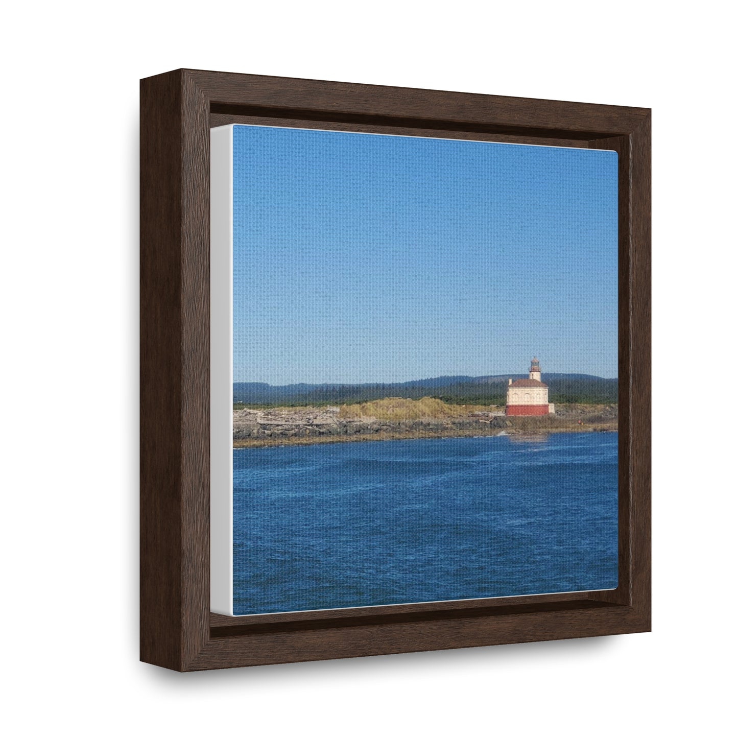 Coquille River Lighthouse, Bandon, Oregon Gallery Canvas Wraps, Square Frame